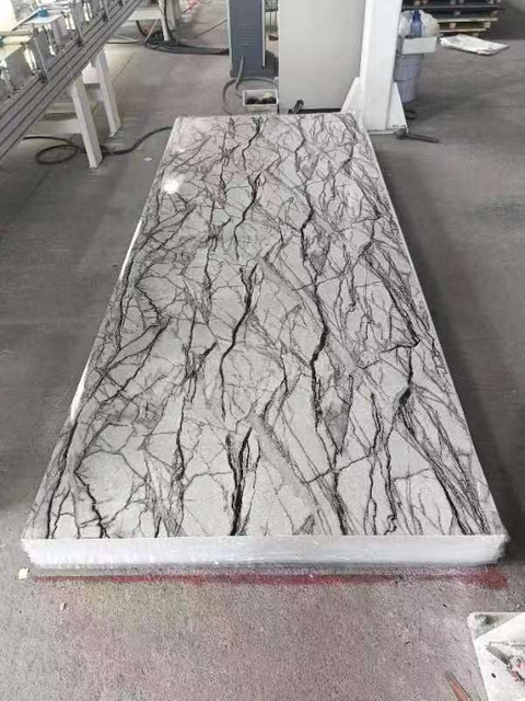 Sunrise faux marmorist PVC plastikust UV-marmorist seinakaunistuseks