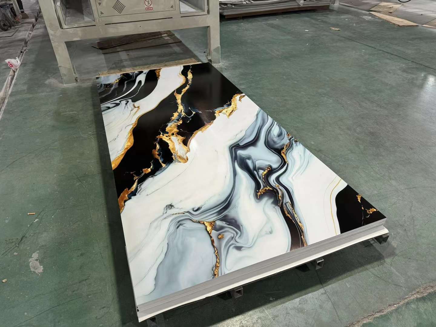 サンライズ人造大理石 PVC プラスチック UV 大理石シート壁装飾用